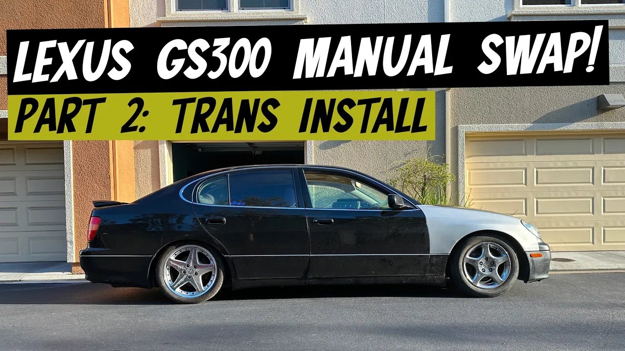 GS300 Manual Swap Part 2: Installing the Transmission & Measuring The Drive Shaft! - Lunaticsco