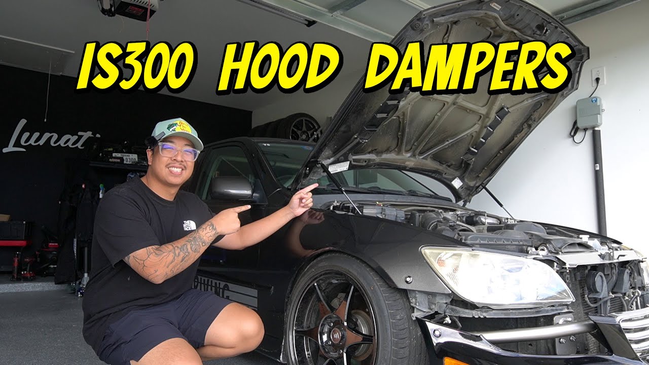 How to Install Phase 2 Motortrend Hood Dampers on a 2001–2005 Lexus IS300 - Lunaticsco