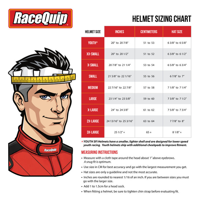 RaceQuip OF25 Helmet, Snell SA2025, Gloss Black - Small