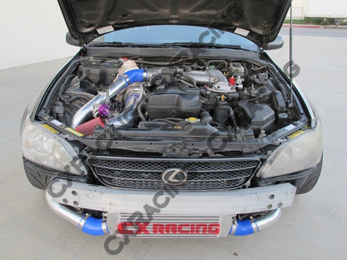 CXRacing GT35 Turbo & Front Mount Intercooler Kit Lexus IS300 XE10 2JZ-GE NA-T 01–05