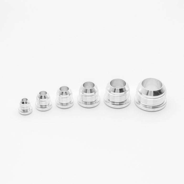 411 WORKS Male AN Weld Bungs 6061-T6 Aluminum - LunaticsCo