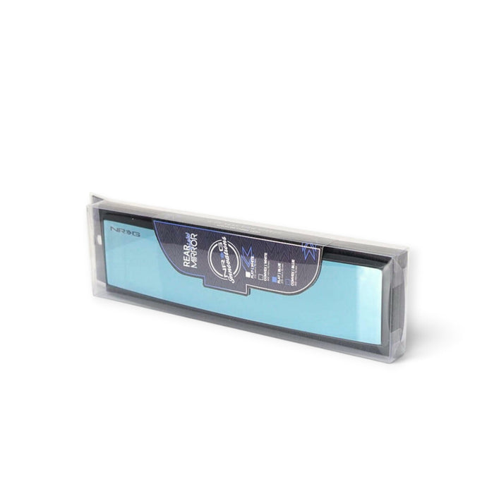 NRG 300mm Wide Panorama Clip-on Rearview Mirror - Convex w/ Blue Tint