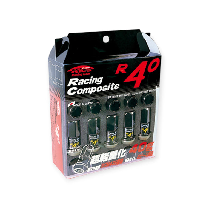 Project Kics R40 Lug Nuts Black | M12x1.50 (20-Piece Set)