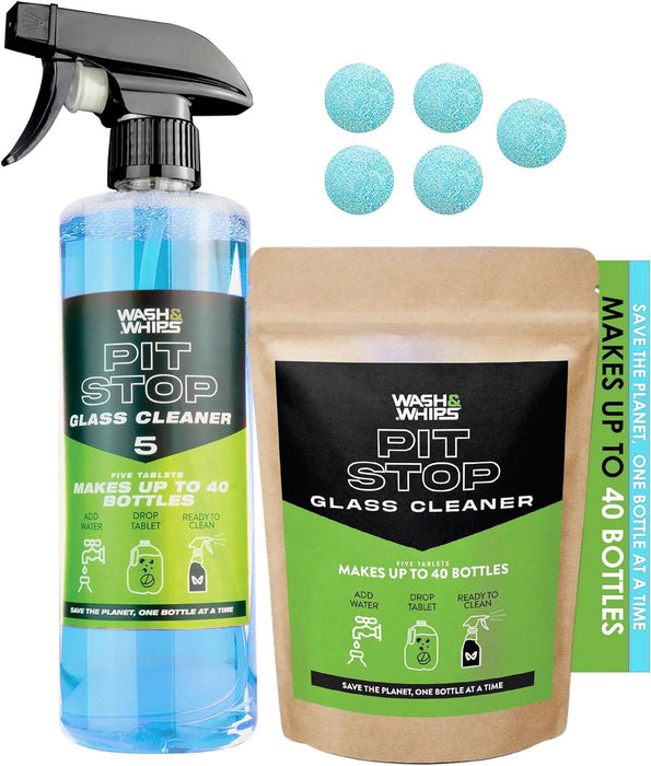 WASH&WHIPS Pit Stop Glass Cleaner / All Surface Cleaner Refill Tablets