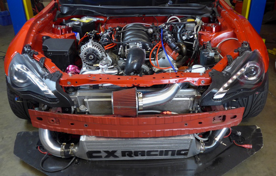 CXRacing Intercooler Piping Pipe Tube Kit 2012-2015 FR-S / Subaru BRZ LS1 Engine Swap