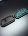 LunaticsCo MK1 Motorsport 3D-printed TPU flywheel inspection hole covers in black and green camouflage patterns.