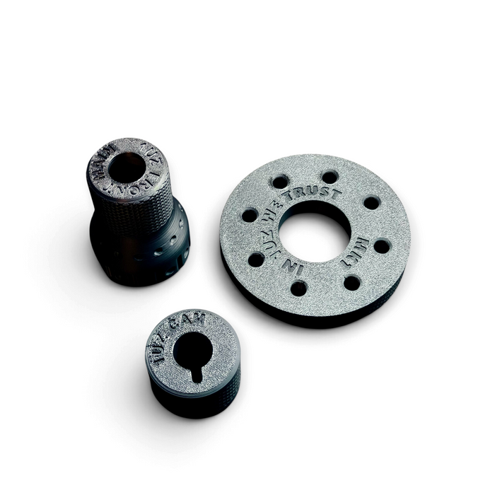 LunaticsCo MK1 Motorsport 3D printed black ASA plastic engine seal installer tools for Toyota 1UZ Non-VVTi engines.