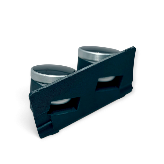 LunaticsCo MK1 Motorsport dual gauge pod for Lexus GS, 3D printed black ASA-CF material for two aftermarket gauges.