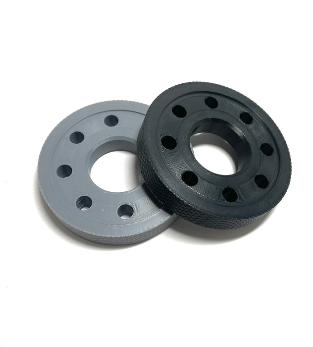 LunaticsCo MK1 Motorsport 1JZ 2JZ rear main seal installer tools in grey and black ASA plastic on white background