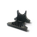 LunaticsCo MK1 Motorsport black 3D printed two-piece crankshaft stand for Toyota 1UZ engines with honeycomb design.