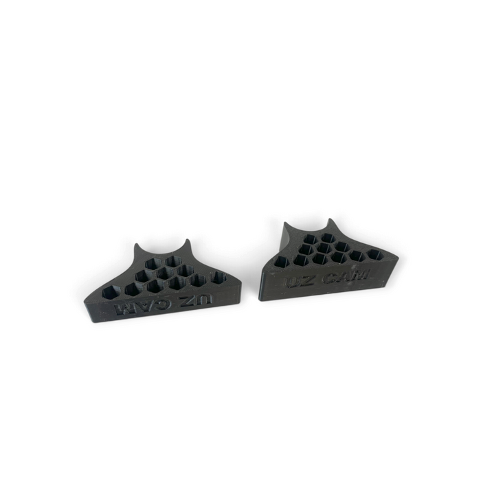 LunaticsCo MK1 Motorsport black 3D printed camshaft stands for Toyota 1UZ Non-VVTi engines with honeycomb design