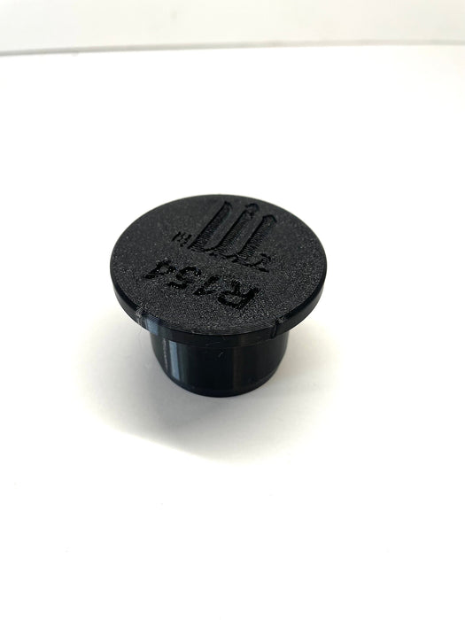 LunaticsCo MK1 Motorsport black plastic transmission output shaft plug for Toyota R154 manual transmissions.