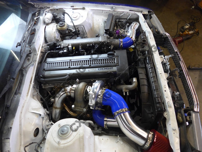 CXRacing Single Top Mount Turbo Kit Toyota Cressida MX83 1JZ-GTE Swap 1988–1992