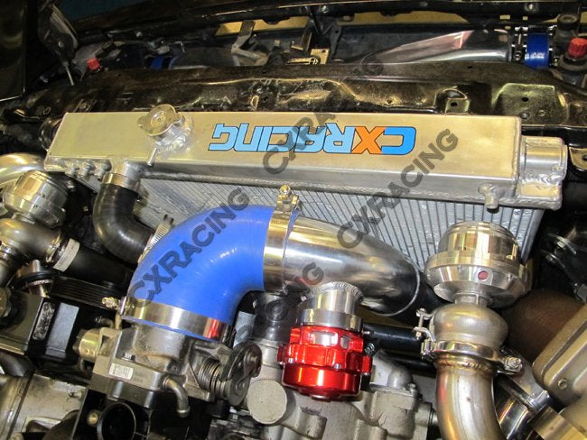 CXRacing Big-Core Intercooler Piping and BOV Kit 86-92 Toyota Supra MK3 LS1 Swap Twin Turbo