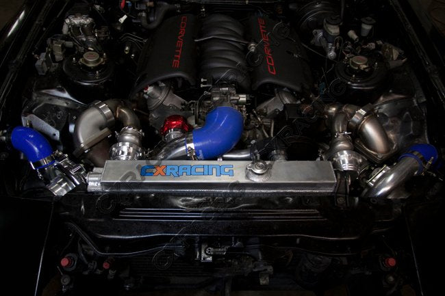 CXRacing Big-Core Intercooler Piping and BOV Kit 86-92 Toyota Supra MK3 LS1 Swap Twin Turbo
