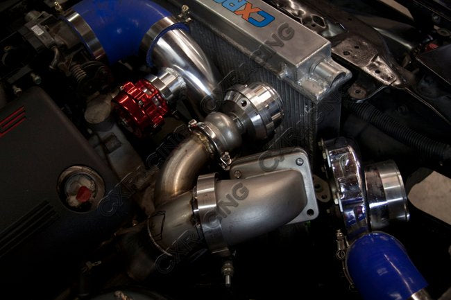 CXRacing Big-Core Intercooler Piping and BOV Kit 86-92 Toyota Supra MK3 LS1 Swap Twin Turbo