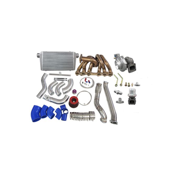 Single Top Mount Turbo + Intercooler Kit for Toyota Cressida MX83 1JZ-GTE Swap