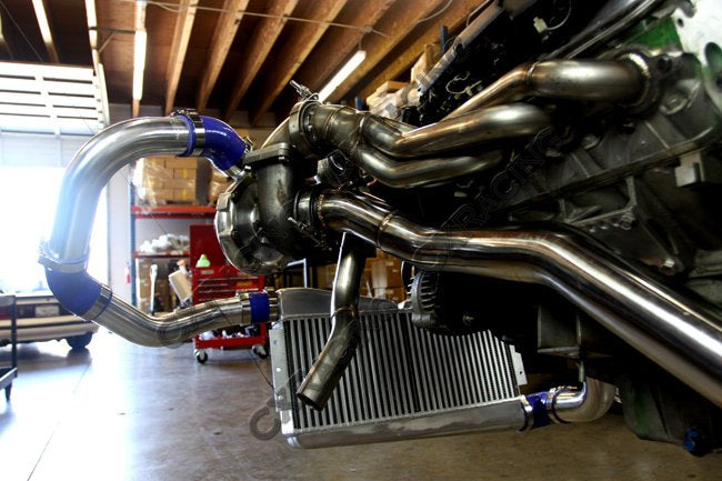 CXRacing Big-Core Intercooler Piping and BOV Kit 86-92 Toyota Supra MK3 LS1 Swap Twin Turbo