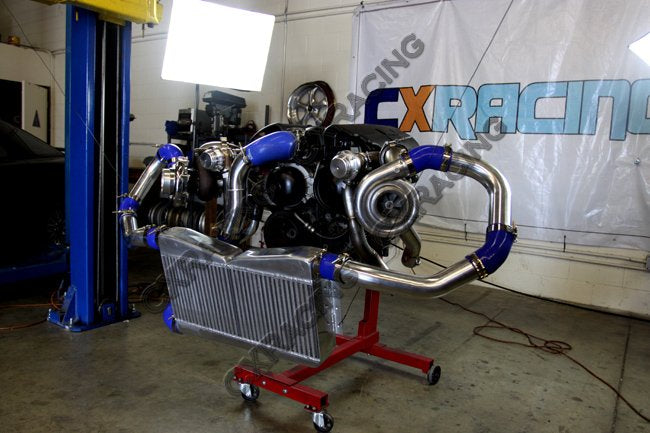 CXRacing Big-Core Intercooler Piping and BOV Kit 86-92 Toyota Supra MK3 LS1 Swap Twin Turbo