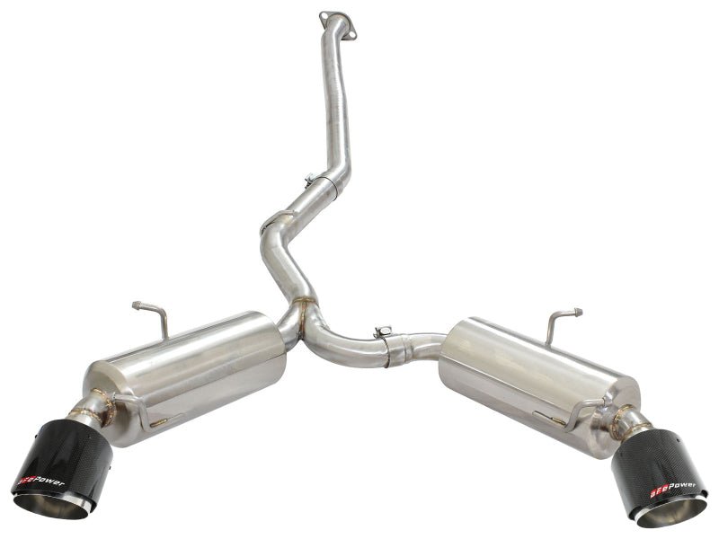 aFe Takeda Axle-Back Exhaust - 13-15 Scion FR-S & Subaru BRZ (Carbon Fiber Dual Tips) - Lunaticsco