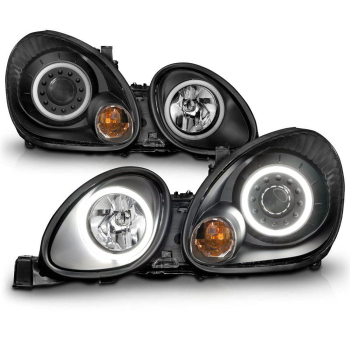 ANZO Projector Headlights w/ Halo Black 98 - 05 Lexus GS300 - Lunaticsco