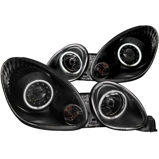 ANZO Projector Headlights w/ Halo Black 98 - 05 Lexus GS300 - Lunaticsco