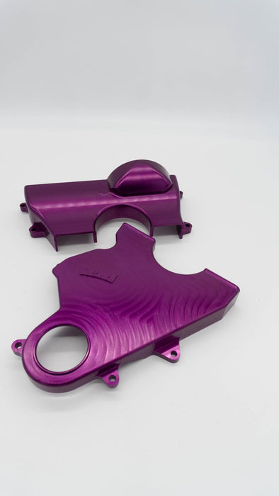 Autosports Engineering 2JZ Non VVTi Billet Timing Belt Covers - Purple - Lunaticsco