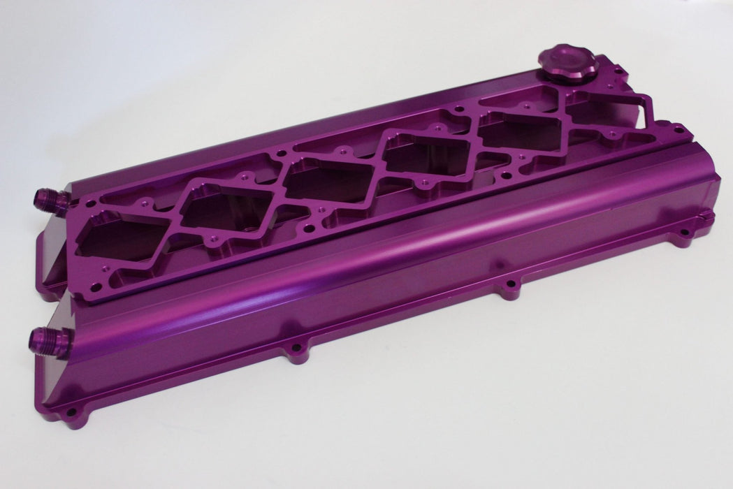 Autosports Engineering Billet 2JZGE Non VVTi Valve Covers PURPLE - Lunaticsco