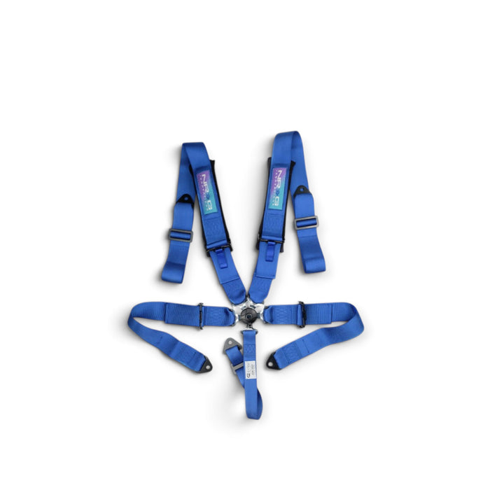 NRG 5PT 3in. Seat Belt Harness / Cam Lock - Blue