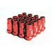 Blox Racing 20pc Red 12x1.50mm Street Series Forged Extended Lug Nut Set - Lunaticsco