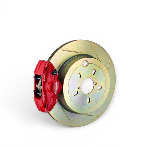 Brembo 12-16 FR-S/BRZ/86 Rear GT Big Brake Kit, 2-Piston Cast, 316x20mm Slotted Rotor - Red (Excludes Electric Parking Brake) - Lunaticsco
