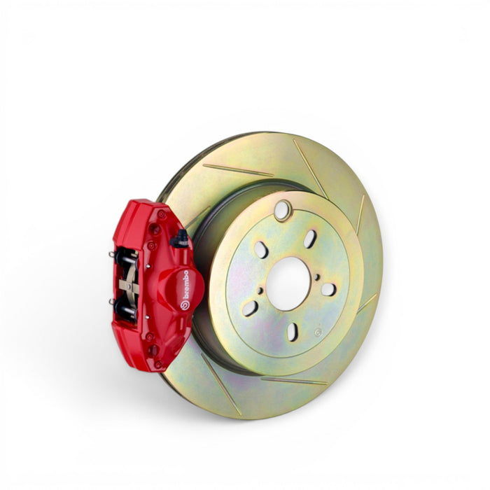 Brembo 12-16 FR-S/BRZ/86 Rear GT Big Brake Kit, 2-Piston Cast, 316x20mm Slotted Rotor - Red (Excludes Electric Parking Brake) - Lunaticsco