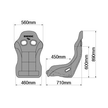 Bride ZETA IV Full Bucket Seat Black w/ Silver FRP Shell (FIA Bride ZETA IV Full Bucket Seat Black w/ Silver FRP Shell (FIA