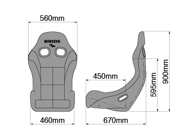 Bride ZIEG IV Full Bucket Seat Red w/ Silver FRP (FIA Approved) - Lunaticsco