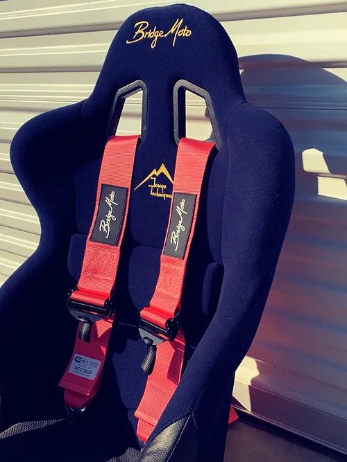 SFI Certified 5-Point Racing Harness - Red, Camlock, For F1/F2/STR Style Seats