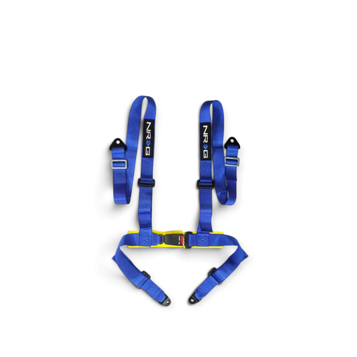 NRG 4 Point Seat Belt Harness / Buckle Lock- Blue