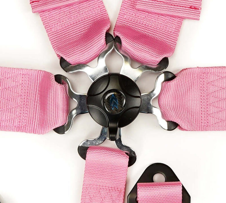 NRG 5PT 3in. Seat Belt Harness / Cam Lock - Pink