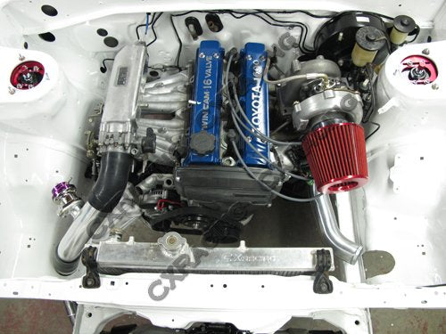 CXRacing Top Mount Turbo Intercooler Pipe Tube Kit 1983-1987 Toyota Corolla AE86 4AGE