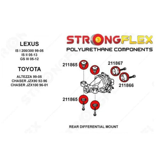 Cube Speed Differential Polyurethane Bushings (Sport) – Lexus IS300 / IS200 - Lunaticsco