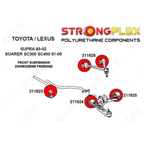 CUBE Speed Front Polyurethane Bushing Kit Lexus SC/Soarer - Road - Lunaticsco
