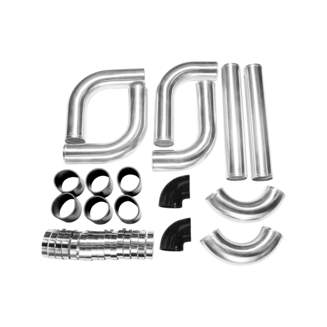 CXRacing 2.5"AL 8 Pcs Turbo Intercooler Pipe 120 Degree Piping Kit Tube Lexus/Toyota - Lunaticsco