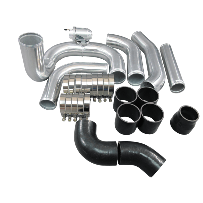 CXRacing 4in Core Front Mount Intercooler Pipe Tube Kit 93-02 Toyota Supra MKIV 2JZ-GTE Single Turbo - Lunaticsco