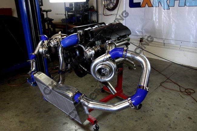 CXRacing Big-Core Intercooler Piping and BOV Kit 86-92 Toyota Supra MK3 LS1 Swap Twin Turbo - Lunaticsco