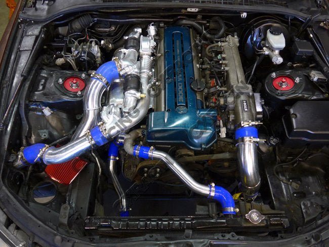 CXRacing Front Mount Intercooler Piping & Turbo Intake Kit Lexus SC300 Z30 2JZ-GTE VVT-i Factory Twin Turbo Swap 92–00 - Lunaticsco