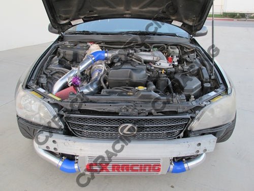 CXRacing GT35 Turbo & Front Mount Intercooler Kit Lexus IS300 XE10 2JZ-GE NA-T 01–05 - Lunaticsco