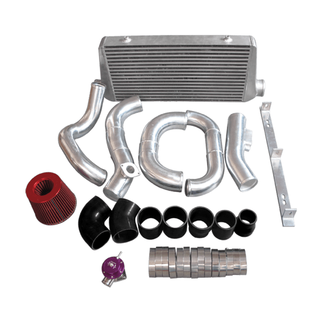 CXRacing Intercooler and Turbo Intake/Filter Kit 86-92 Supra MK3 2JZ-GTE Stock Turbo - Lunaticsco