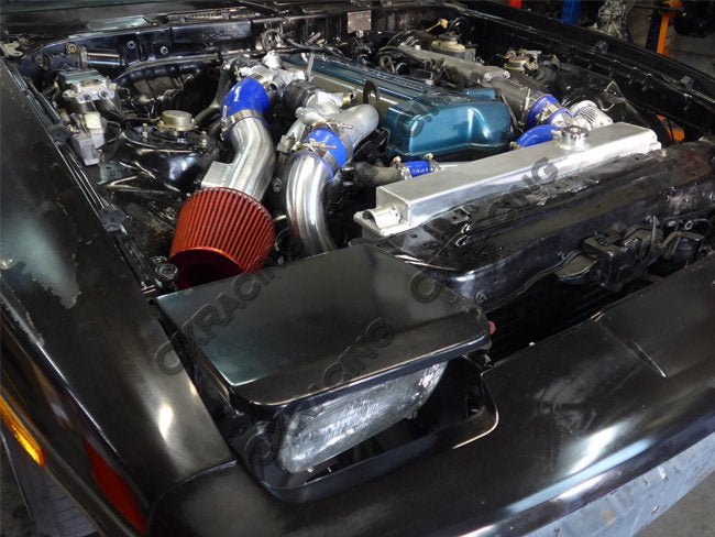 CXRacing Intercooler and Turbo Intake/Filter Kit 86-92 Supra MK3 2JZ-GTE Stock Turbo - Lunaticsco