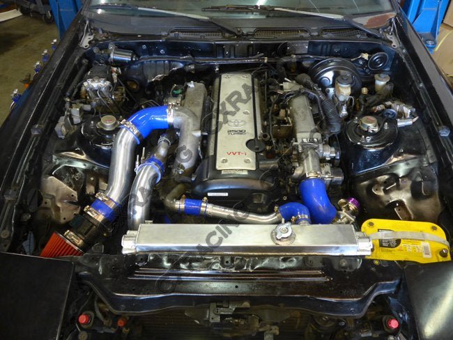 CXRacing Intercooler Piping BOV Kit 86-92 Toyota Supra MK3 1JZ-GTE VVTI Stock Turbo - Lunaticsco