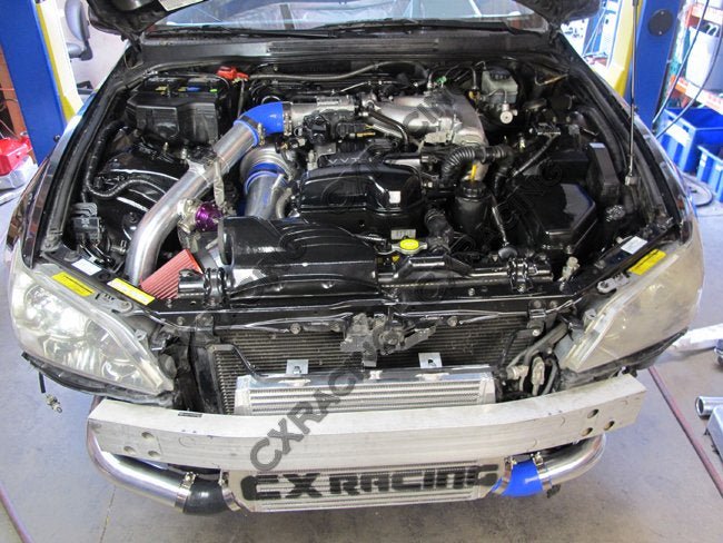 CXRacing Intercooler, Piping & Turbo Intake Kit Lexus IS300 XE10 2JZ-GE NA-T Top Mount Turbo 01–05 - Lunaticsco