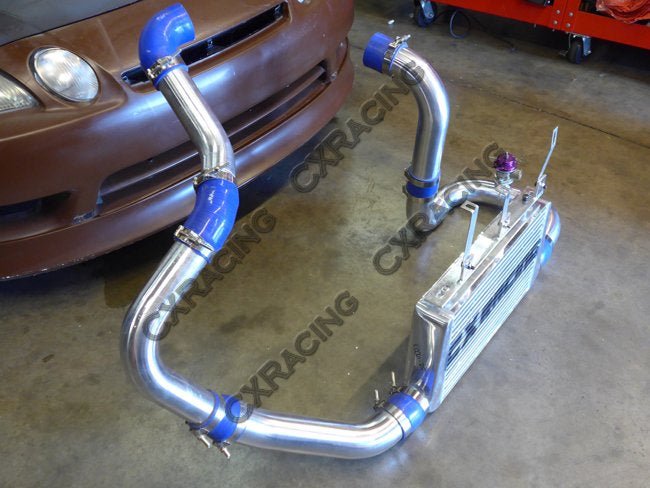 CXRacing Intercooler Piping & Turbo Intake Kit Lexus SC300 Z30 2JZ-GTE VVT-i Single Top Mount Turbo Swap 92–00 - Lunaticsco